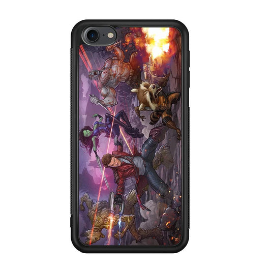 Guardians of The Galaxy Power of Squad iPod Touch 6 Case-Rubber Black (2D Case)-Oxvistore