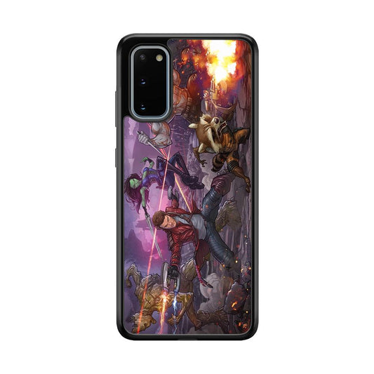 Guardians of The Galaxy Power of Squad Samsung Galaxy S20 Case-Rubber Black (2D Case)-Oxvistore