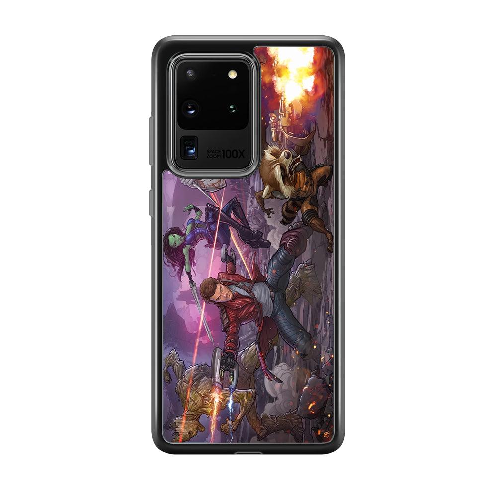 Guardians of The Galaxy Power of Squad Samsung Galaxy S20 Ultra Case-Rubber Black (2D Case)-Oxvistore