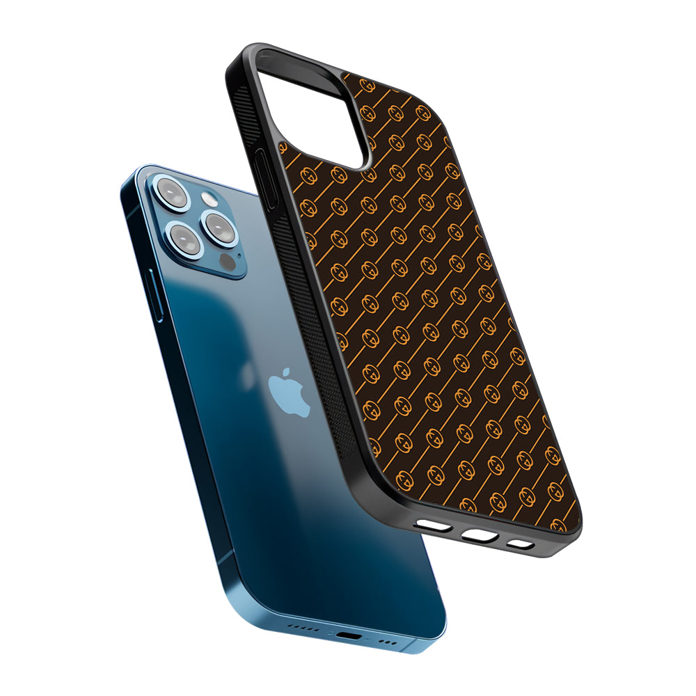 Gucci Brown Pattern 2D Rubber Phone Case-Oxvistore
