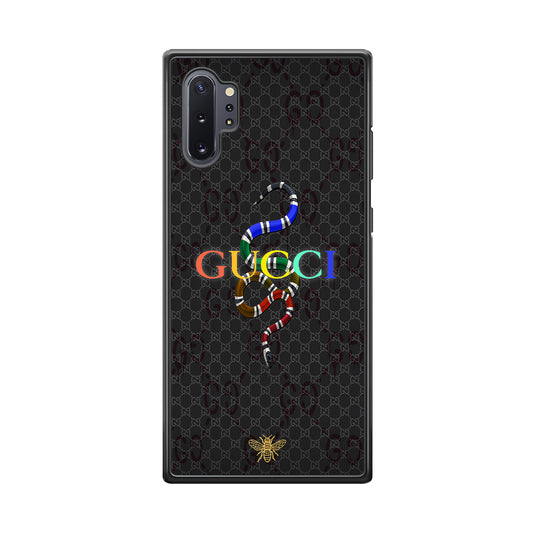 Gucci Colorful Logo Style Samsung Galaxy Note 10 Plus Case-Rubber Black (2D Case)-Oxvistore