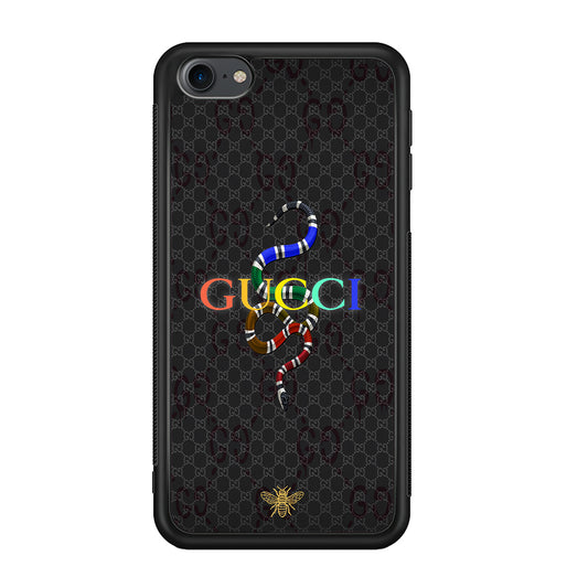 Gucci Colorful Logo Style iPod Touch 6 Case-Rubber Black (2D Case)-Oxvistore