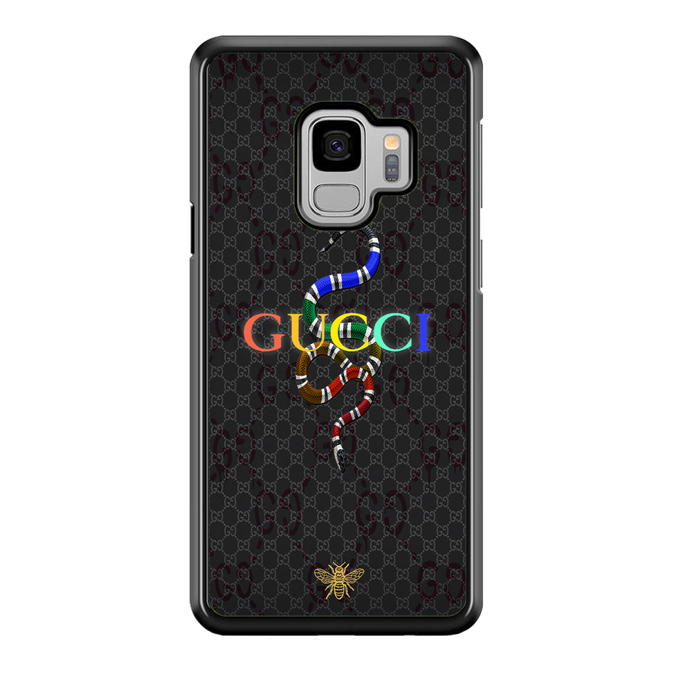 Gucci Colorful Logo Style Samsung Galaxy S9 Case-Rubber Black (2D Case)-Oxvistore