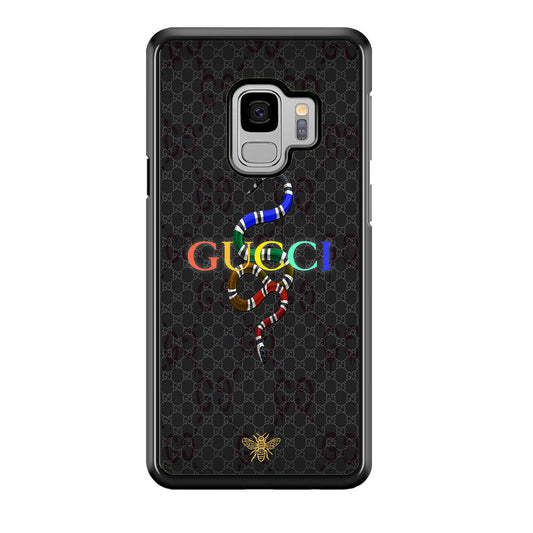 Gucci Colorful Logo Style Samsung Galaxy S9 Case-Rubber Black (2D Case)-Oxvistore