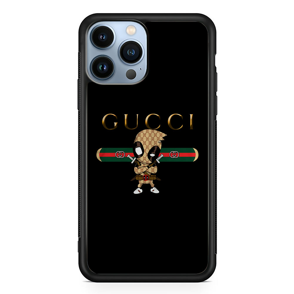 Gucci Deadpool Style 2D Rubber Phone Case-Black-Oxvistore