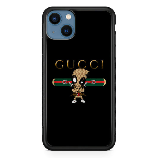 Gucci Deadpool Style iPhone 15 Plus Case-Rubber White (2D Case)-Oxvistore
