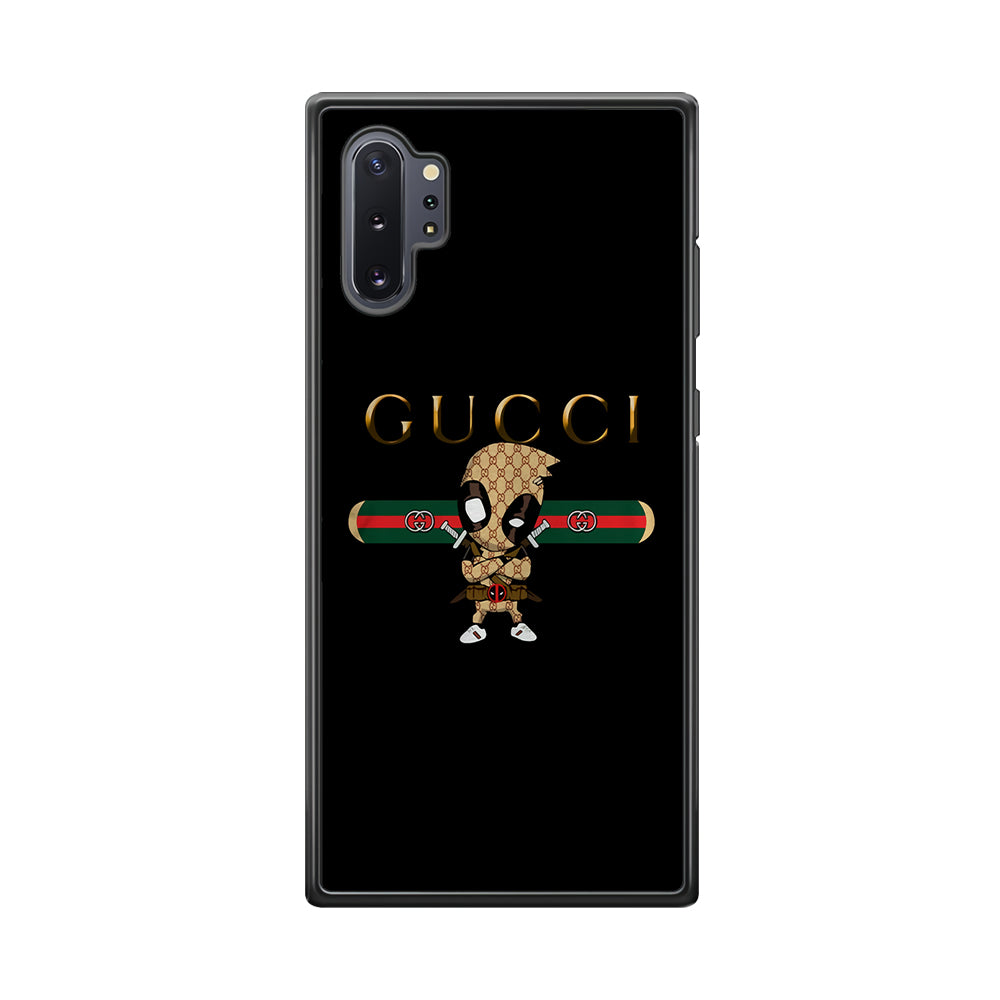 Gucci Deadpool Style Samsung Galaxy Note 10 Plus Case-Rubber Black (2D Case)-Oxvistore