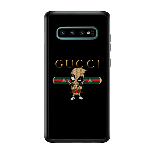 Gucci Deadpool Style Samsung Galaxy S10 Case-Rubber White (2D Case)-Oxvistore