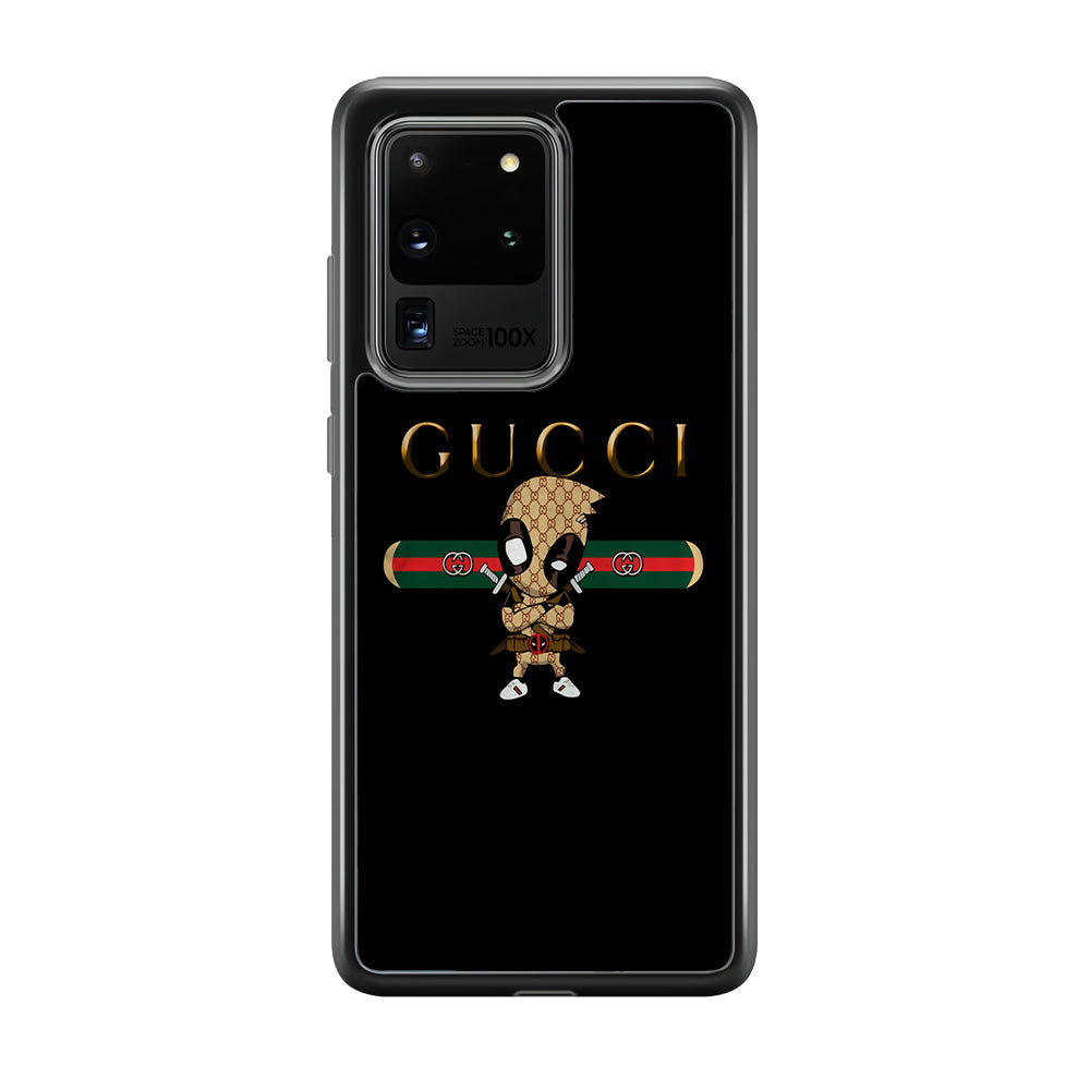 Gucci Deadpool Style Samsung Galaxy S20 Ultra Case-Rubber White (2D Case)-Oxvistore