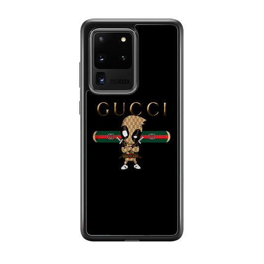 Gucci Deadpool Style Samsung Galaxy S20 Ultra Case-Rubber White (2D Case)-Oxvistore