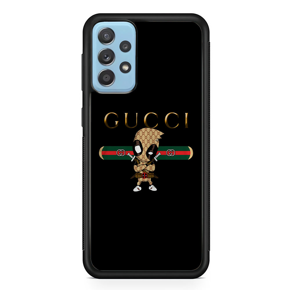 Gucci Deadpool Style Samsung Galaxy A52 Case-Rubber White (2D Case)-Oxvistore