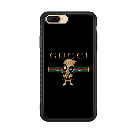 Gucci Deadpool Style iPhone 7 Plus Case-Rubber Black (2D Case)-Oxvistore