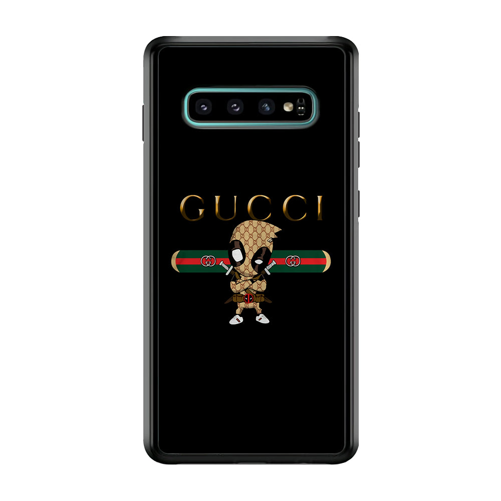 Gucci Deadpool Style Samsung Galaxy S10 Plus Case-Rubber White (2D Case)-Oxvistore