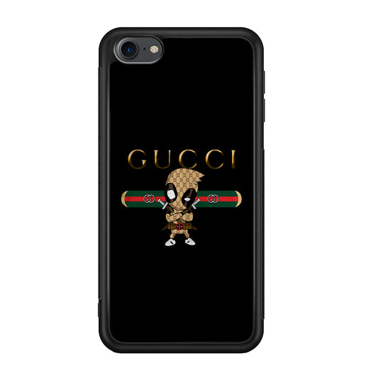 Gucci Deadpool Style iPod Touch 6 Case-Rubber Black (2D Case)-Oxvistore