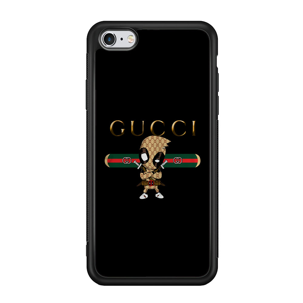 Gucci Deadpool Style iPhone 6 Plus | 6s Plus Case-Rubber Black (2D Case)-Oxvistore