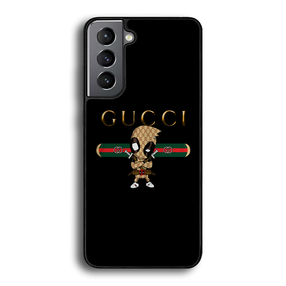 Gucci Deadpool Style Samsung Galaxy S23 Plus Case-Rubber White (2D Case)-Oxvistore