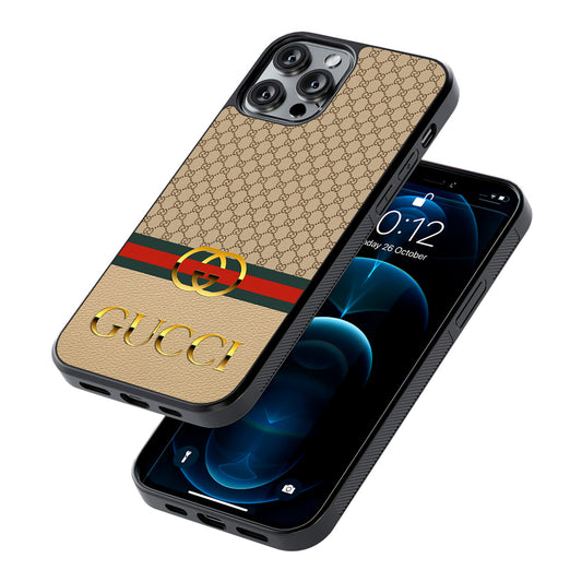 Gucci Gold Clasp 2D Rubber Phone Case-Oxvistore
