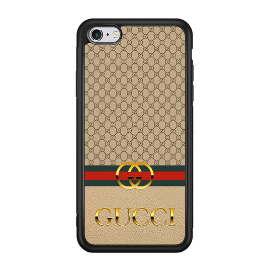 Gucci Gold Clasp iPhone 6 | 6s Case-Rubber Black (2D Case)-Oxvistore