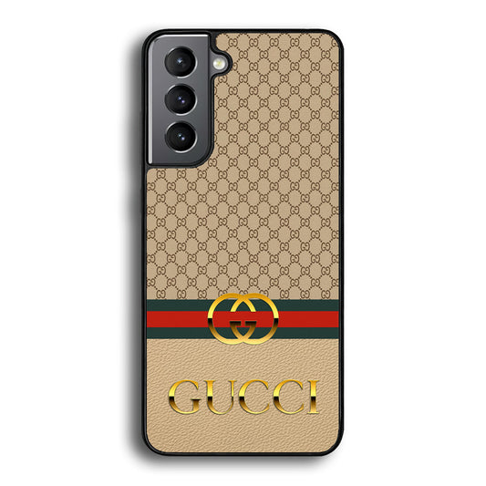 Gucci Gold Clasp Samsung Galaxy S23 Case-Rubber Black (2D Case)-Oxvistore