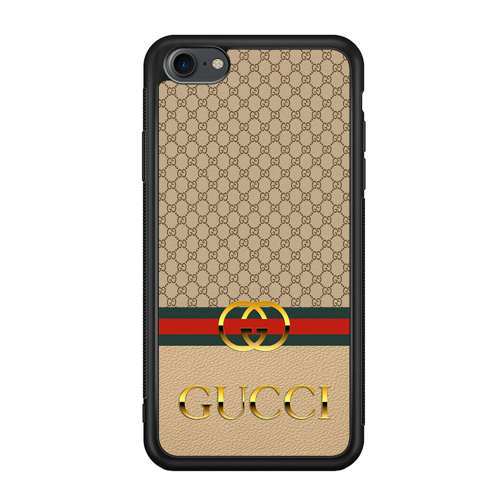 Gucci Gold Clasp iPhone 8 Case-Rubber Black (2D Case)-Oxvistore