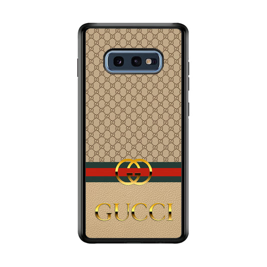 Gucci Gold Clasp Samsung Galaxy S10E Case-Rubber Black (2D Case)-Oxvistore