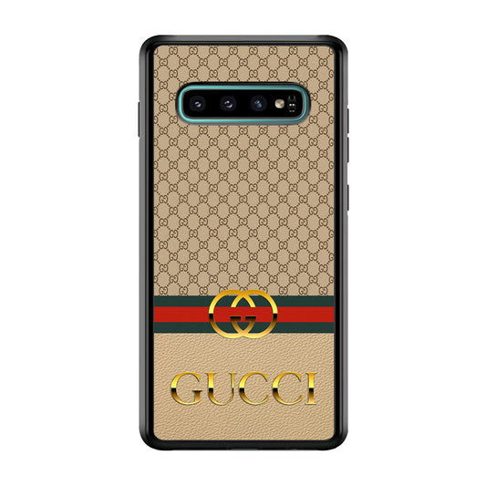 Gucci Gold Clasp Samsung Galaxy S10 Plus Case-Rubber Black (2D Case)-Oxvistore