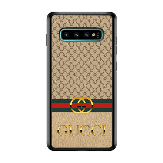 Gucci Gold Clasp Samsung Galaxy S10 Case-Rubber Black (2D Case)-Oxvistore