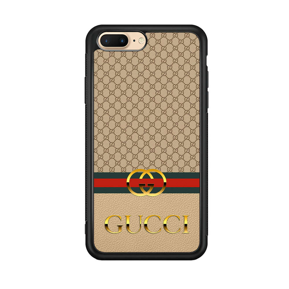 Gucci Gold Clasp iPhone 7 Plus Case-Rubber Black (2D Case)-Oxvistore
