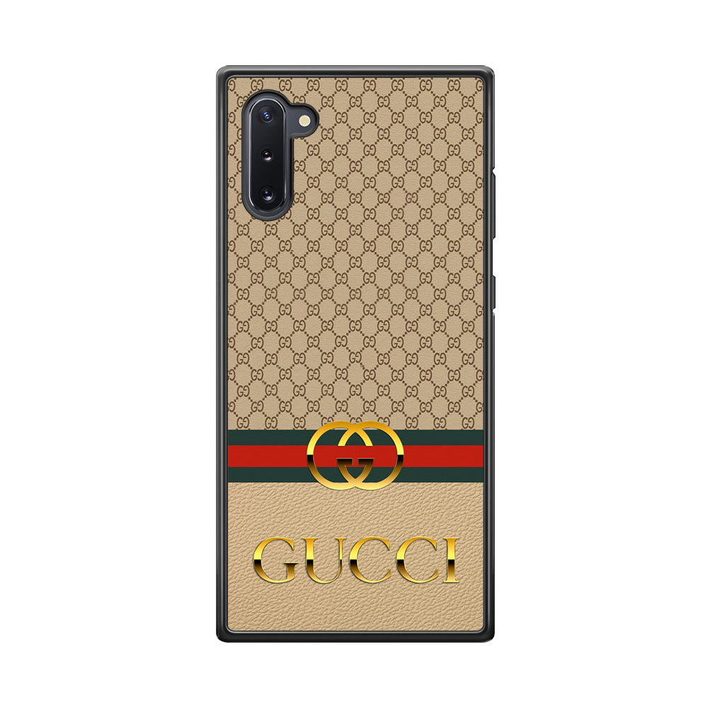 Gucci Gold Clasp Samsung Galaxy Note 10 Case-Rubber Black (2D Case)-Oxvistore