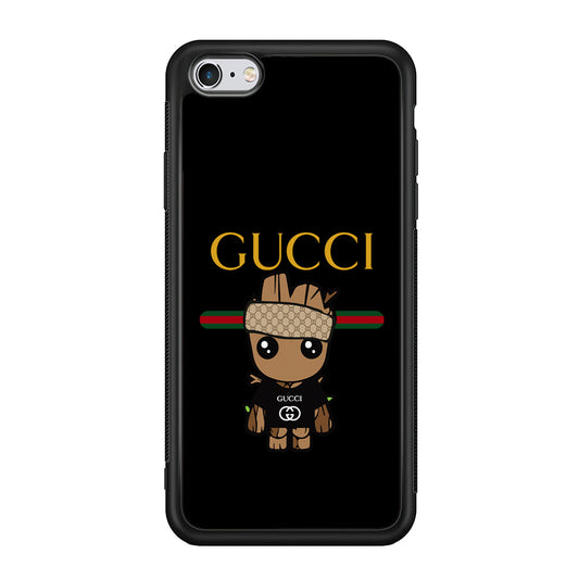 Gucci Groot Dope iPhone 6 | 6s Case-Rubber Black (2D Case)-Oxvistore