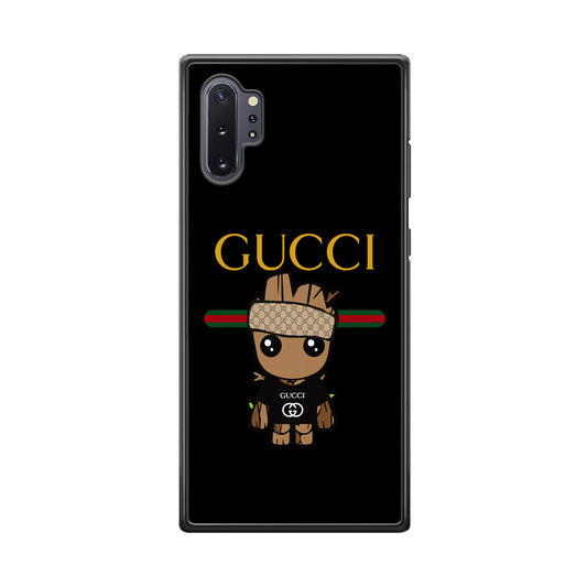 Gucci Groot Dope Samsung Galaxy Note 10 Plus Case-Rubber Black (2D Case)-Oxvistore