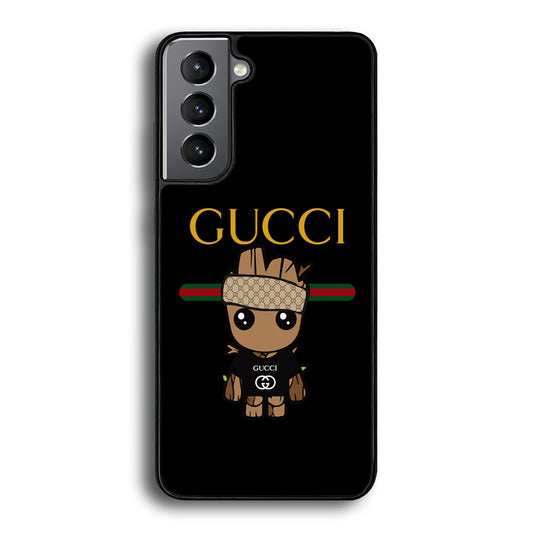 Gucci Groot Dope Samsung Galaxy S21 Case-Rubber Black (2D Case)-Oxvistore