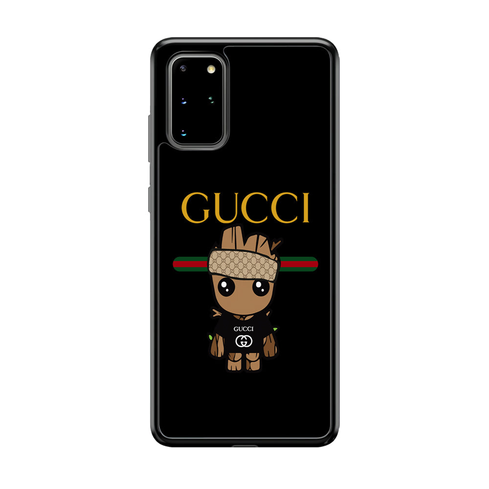Gucci Groot Dope Samsung Galaxy S20 Plus Case-Rubber Black (2D Case)-Oxvistore