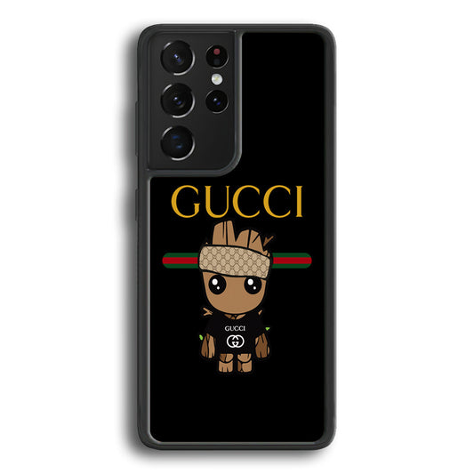 Gucci Groot Dope Samsung Galaxy S24 Ultra Case-Rubber Black (2D Case)-Oxvistore