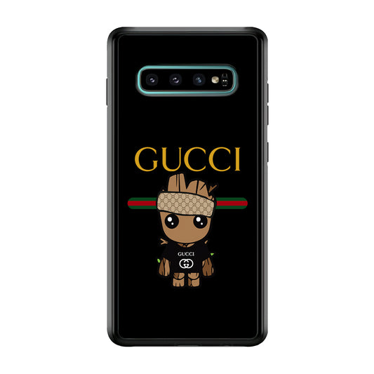 Gucci Groot Dope Samsung Galaxy S10 Case-Rubber Black (2D Case)-Oxvistore