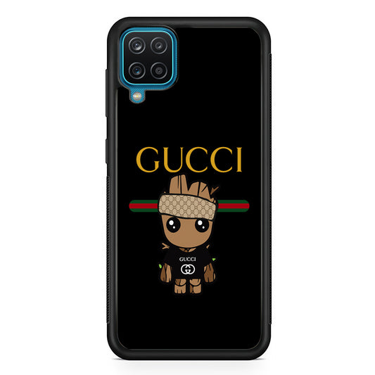 Gucci Groot Dope Samsung Galaxy A12 Case-Rubber Black (2D Case)-Oxvistore