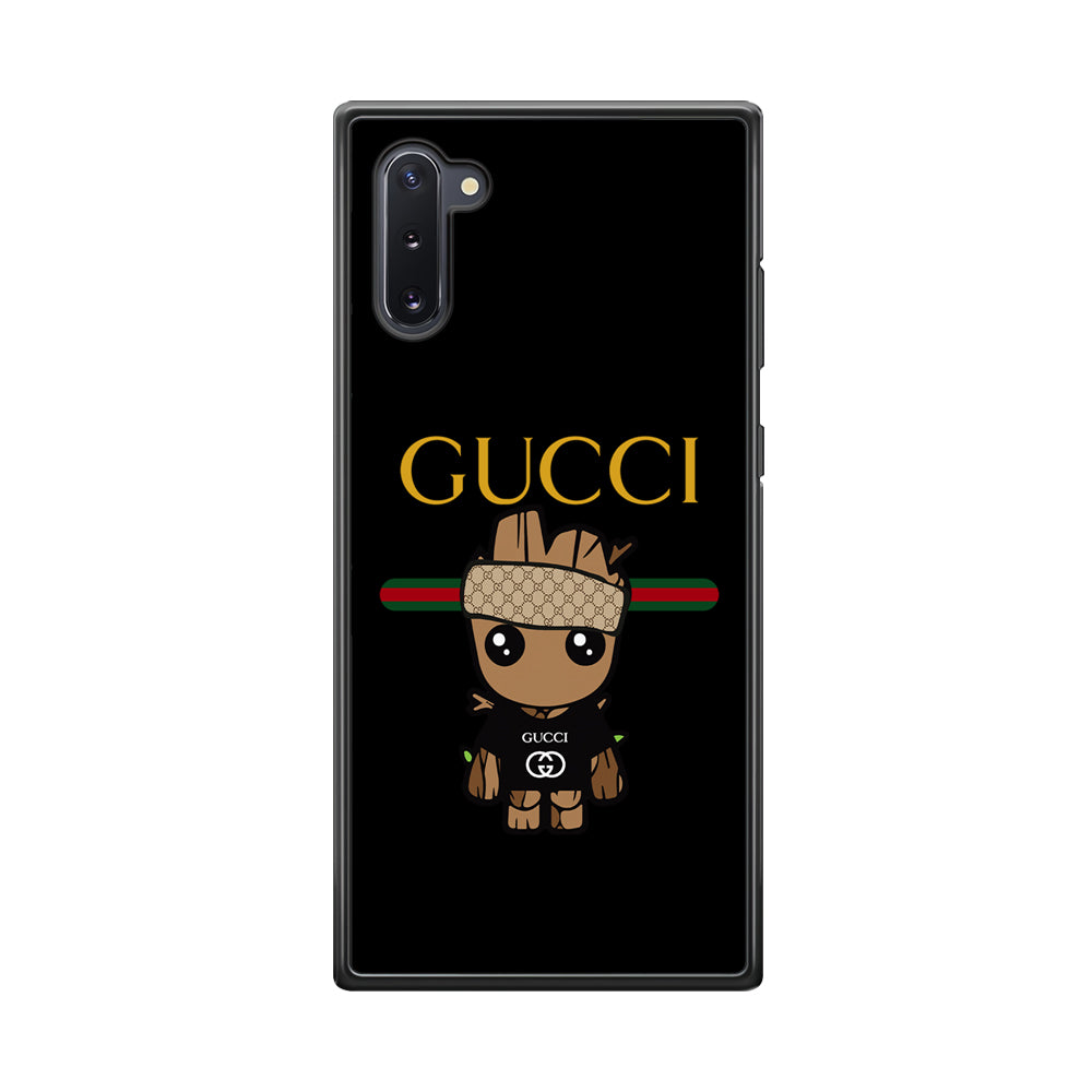 Gucci Groot Dope Samsung Galaxy Note 10 Case-Rubber Black (2D Case)-Oxvistore