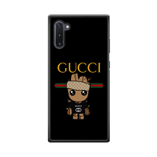 Gucci Groot Dope Samsung Galaxy Note 10 Case-Rubber Black (2D Case)-Oxvistore
