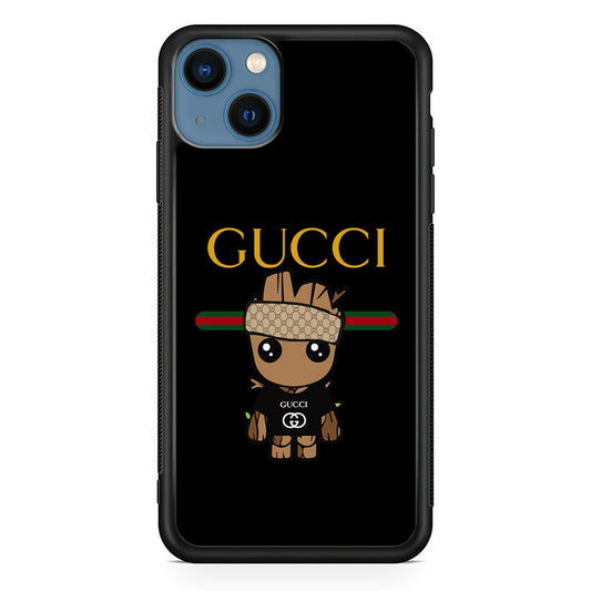 Gucci Groot Dope iPhone 15 Plus Case-Rubber Black (2D Case)-Oxvistore