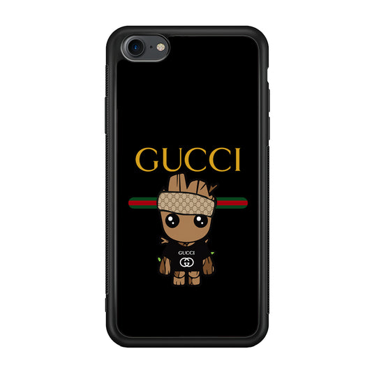 Gucci Groot Dope iPhone 7 Case-Rubber Black (2D Case)-Oxvistore