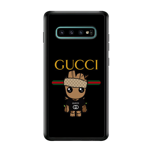 Gucci Groot Dope Samsung Galaxy S10 Plus Case-Rubber Black (2D Case)-Oxvistore