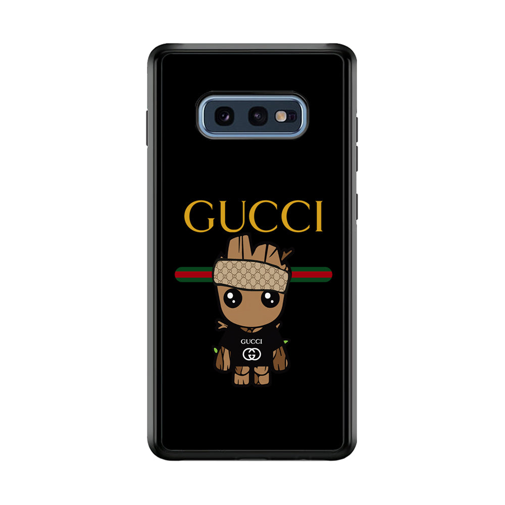 Gucci Groot Dope Samsung Galaxy S10E Case-Rubber Black (2D Case)-Oxvistore