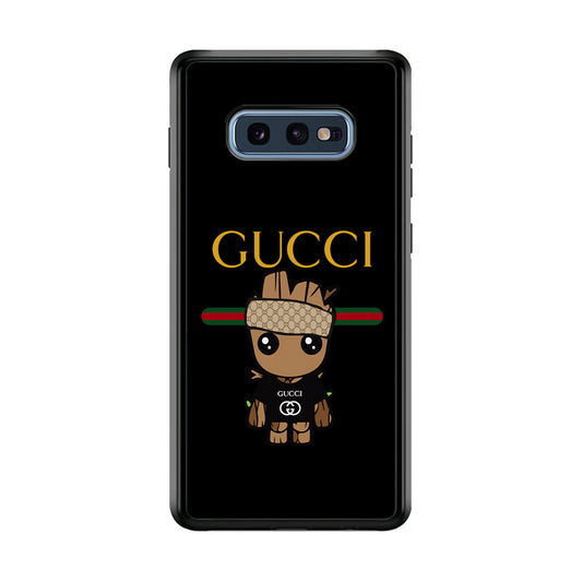 Gucci Groot Dope Samsung Galaxy S10E Case-Rubber Black (2D Case)-Oxvistore