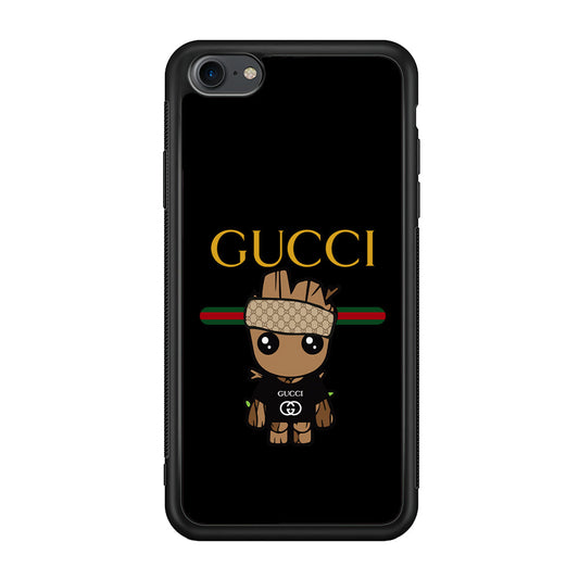 Gucci Groot Dope iPhone 8 Case-Rubber Black (2D Case)-Oxvistore