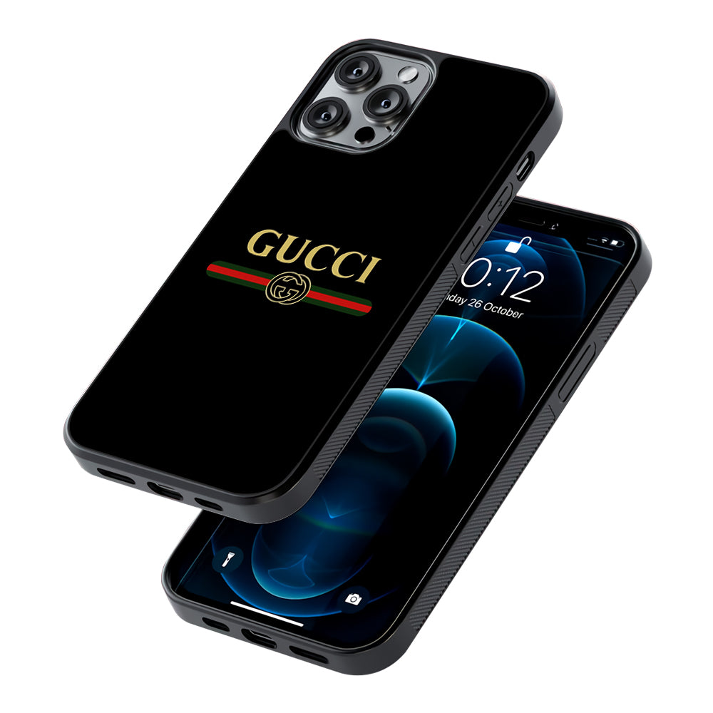 Gucci Logo Black 2D Rubber Phone Case-Oxvistore