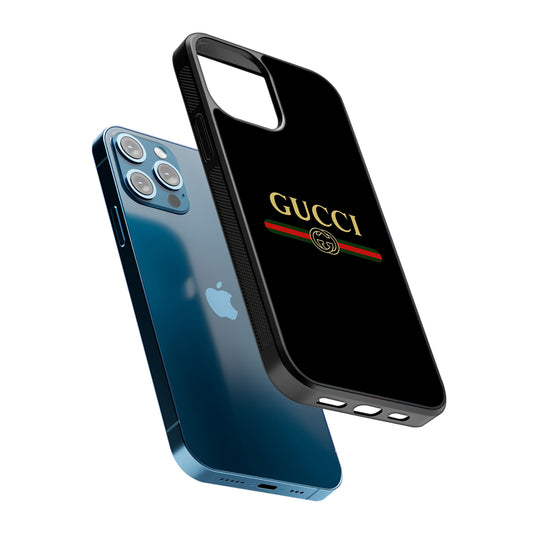 Gucci Logo Black 2D Rubber Phone Case-Oxvistore