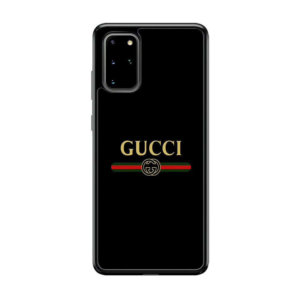 Gucci Logo Black Samsung Galaxy S20 Plus Case-Rubber Black (2D Case)-Oxvistore