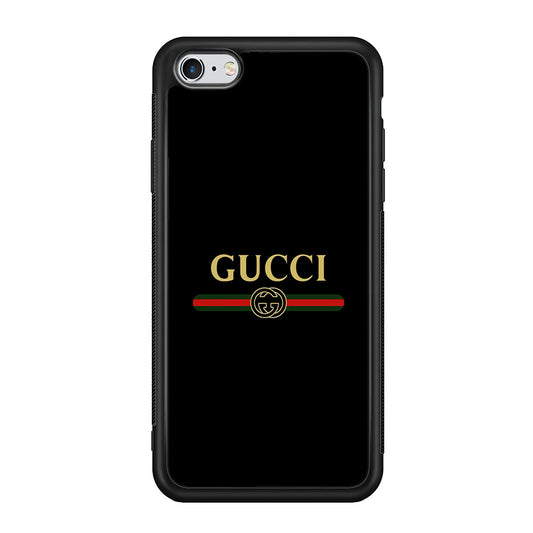 Gucci Logo Black iPhone 6 Plus | 6s Plus Case-Rubber Black (2D Case)-Oxvistore