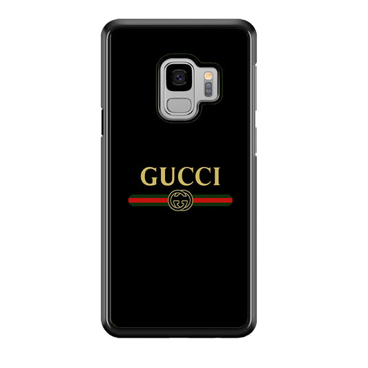 Gucci Logo Black Samsung Galaxy S9 Case-Rubber Black (2D Case)-Oxvistore