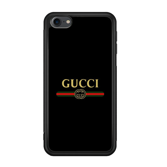 Gucci Logo Black iPod Touch 6 Case-Rubber White (2D Case)-Oxvistore